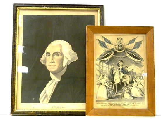 Two George Washington prints: