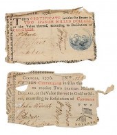 TWO GEORGIA COLONIAL PAPER CUR