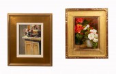 TWO GEORGIA FLORAL STILL LIFE