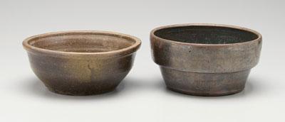 Two Georgia stoneware bowls: one