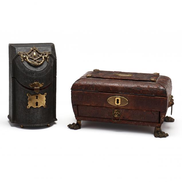 TWO GEORGIAN BOXES The first a