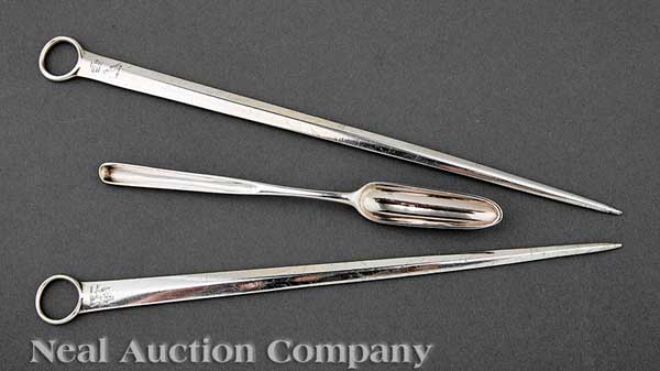 Two Georgian Crested Sterling