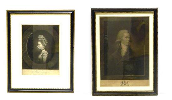 Two Georgian English Mezzotints