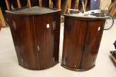 TWO GEORGIAN MAHOGANY WALL-MOU