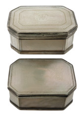 TWO GEORGIAN MOTHER OF PEARL P