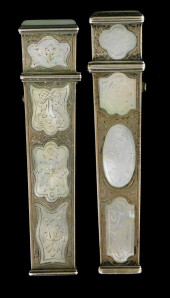TWO GEORGIAN SILVER AND MOTHER