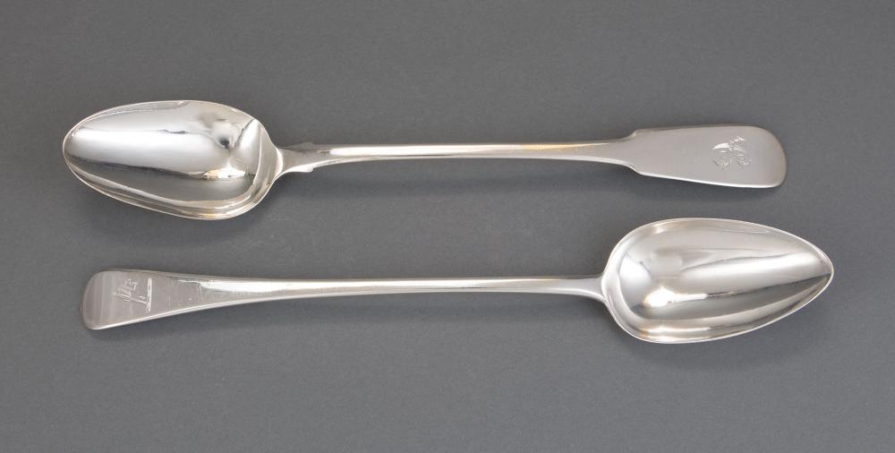 TWO GEORGIAN STERLING SILVER