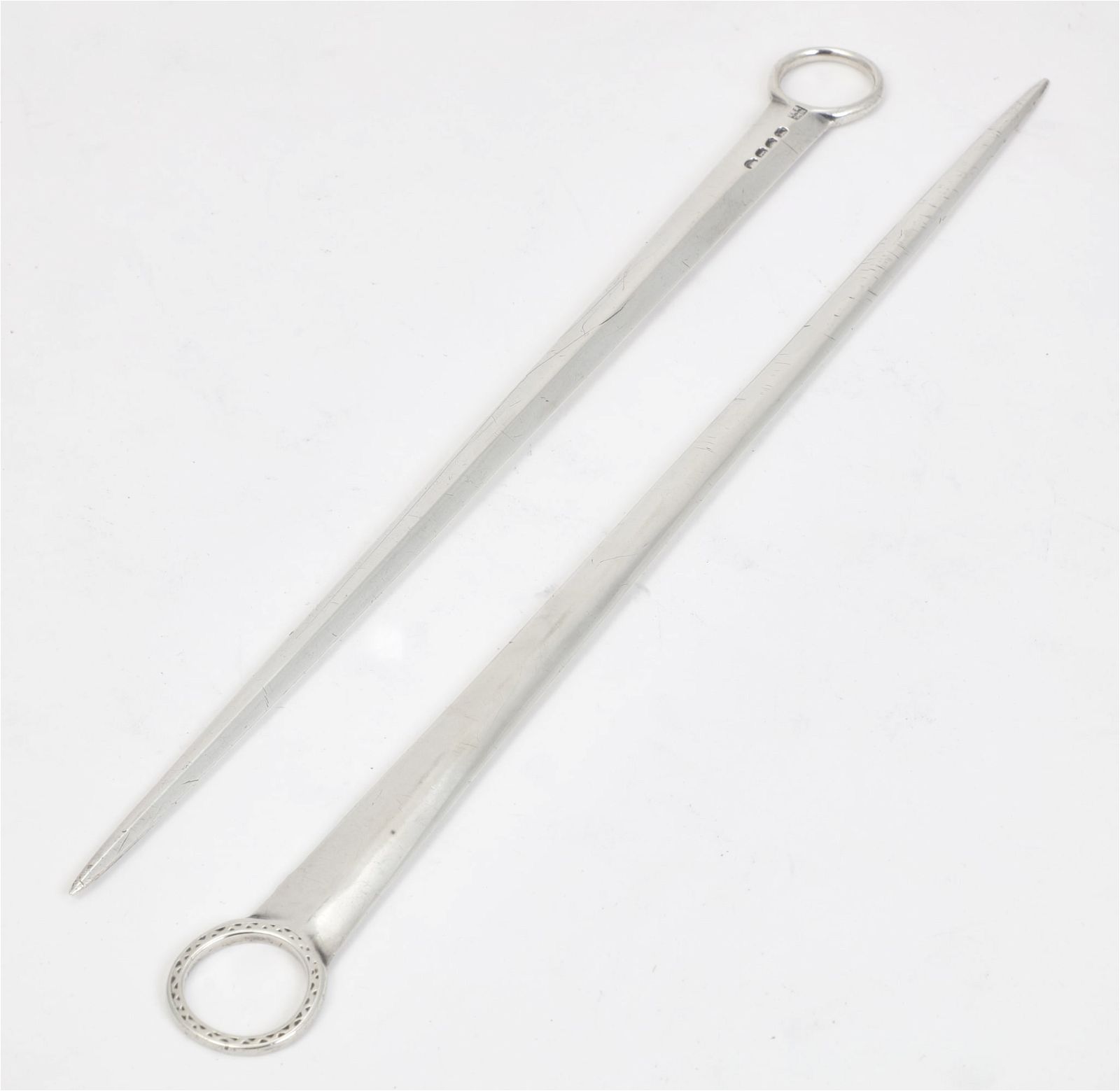 TWO GEORGIAN STERLING SILVER MEAT