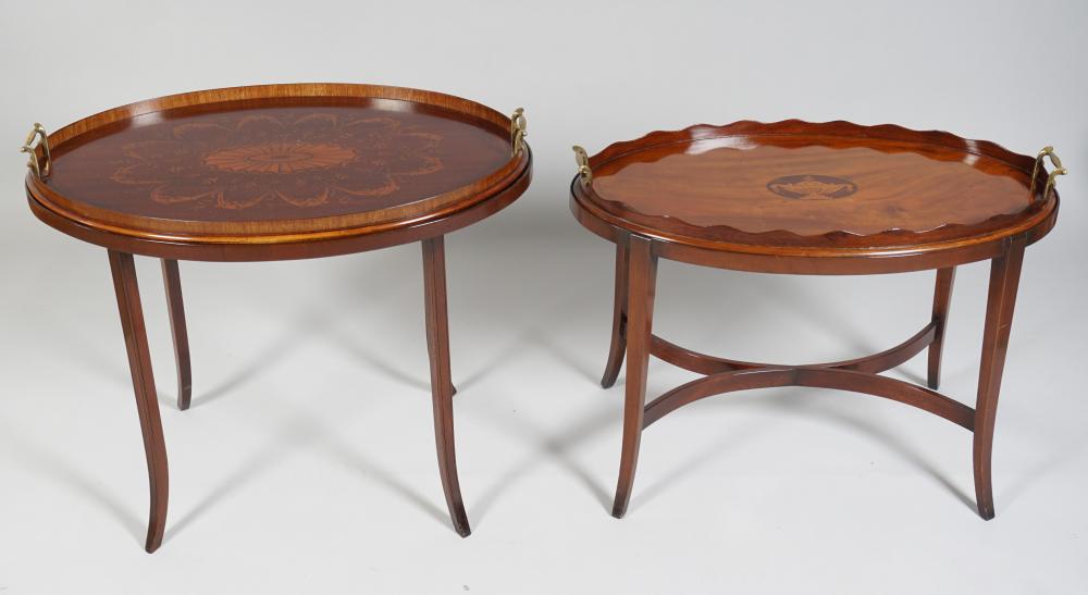 TWO GEORGIAN STYLE INLAID