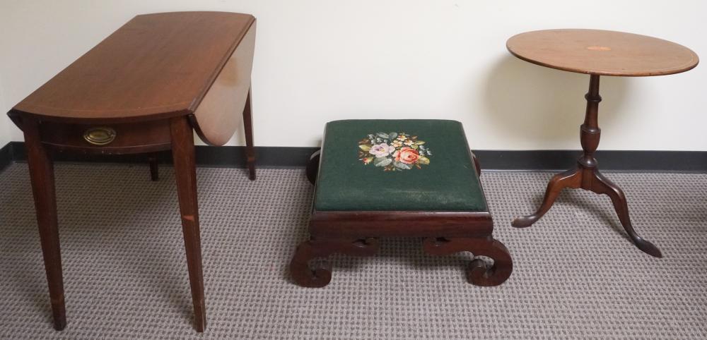 TWO GEORGIAN STYLE MARQUETRY SIDE