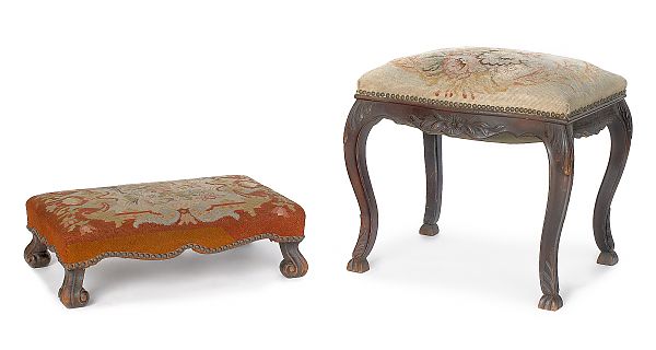 Two Georgian style upholstered