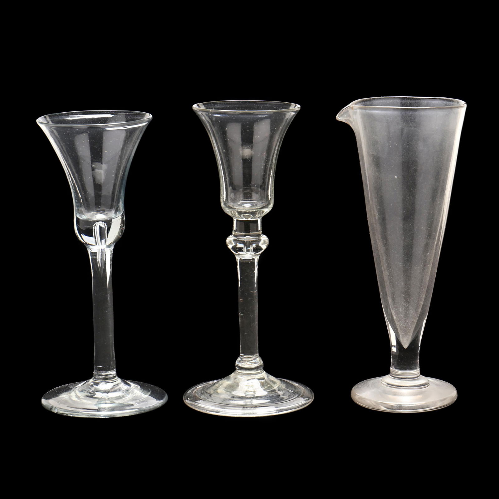TWO GEORGIAN WINE GLASSES AND A