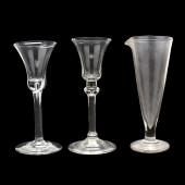 TWO GEORGIAN WINE GLASSES AND