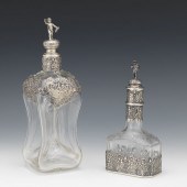 TWO GERMAN 800 SILVER OVERLAY