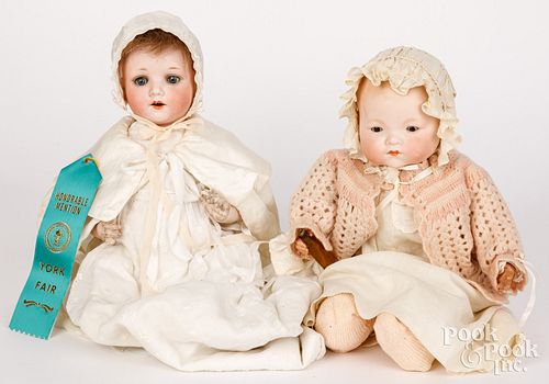 TWO GERMAN BISQUE DOLLSTwo German