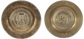 Two German Brass Alms Basins N