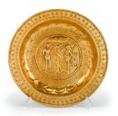Two German brass alms dishes