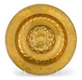 Two German brass alms dishes