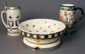 TWO GERMAN CERAMIC AND PEWTER