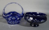 TWO GERMAN COBALT-TO-CLEAR CUT