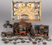 TWO GERMAN DOLL SIZE TIN TOY K