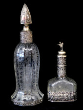 TWO GERMAN ETCHED GLASS AND SI