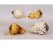 Two German glass silver grape