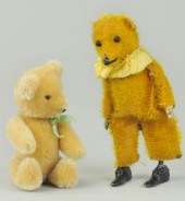 TWO GERMAN MECHANICAL TEDDY BE
