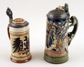 TWO GERMAN METTLACH PORCELAIN