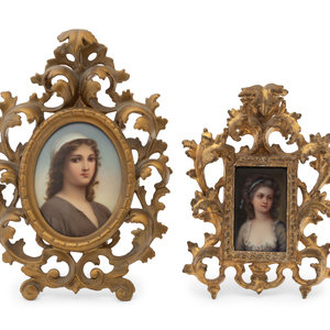 Two German Painted Porcelain