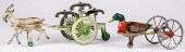 TWO GERMAN PAINTED TIN BELL TO