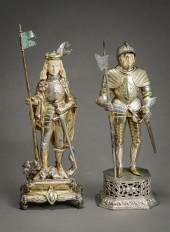 TWO GERMAN PARTIAL GILT SILVER