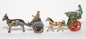 TWO GERMAN PENNY TOY ANIMAL DR