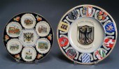 TWO GERMAN POLYCHROME DECORATE