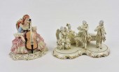 TWO GERMAN PORCELAIN CRINOLINE