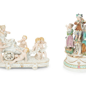 Two German Porcelain Figural Groups