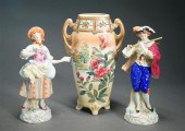 TWO GERMAN PORCELAIN FIGURES A
