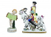 TWO GERMAN PORCELAIN FIGURESco