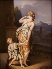 TWO GERMAN PORCELAIN HISTORICA