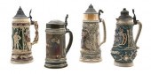 *Two German Porcelain Steins D