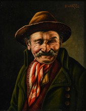 TWO GERMAN PORTRAIT PAINTINGS: