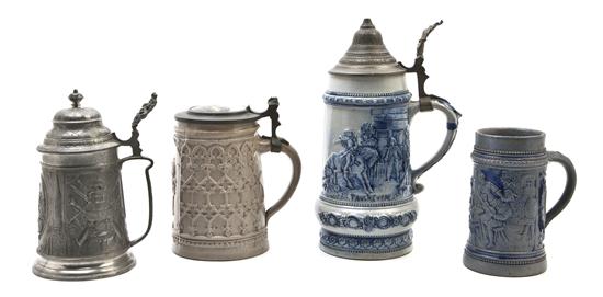 *Two German Pottery Steins the