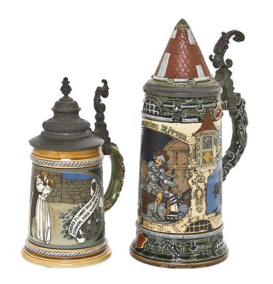 *Two German Pottery Steins Villeroy