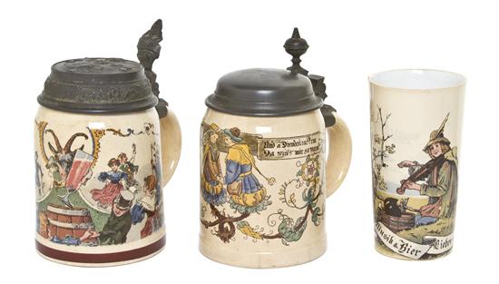 *Two German Pottery Steins Villeroy