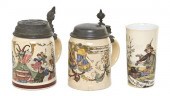 *Two German Pottery Steins Vil