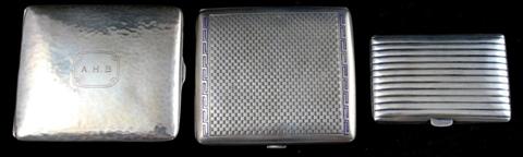 TWO GERMAN SILVER CIGARETTE CASES