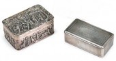 Two German silver snuff boxes