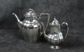 TWO GERMAN SILVER TEAPOTSTWO G