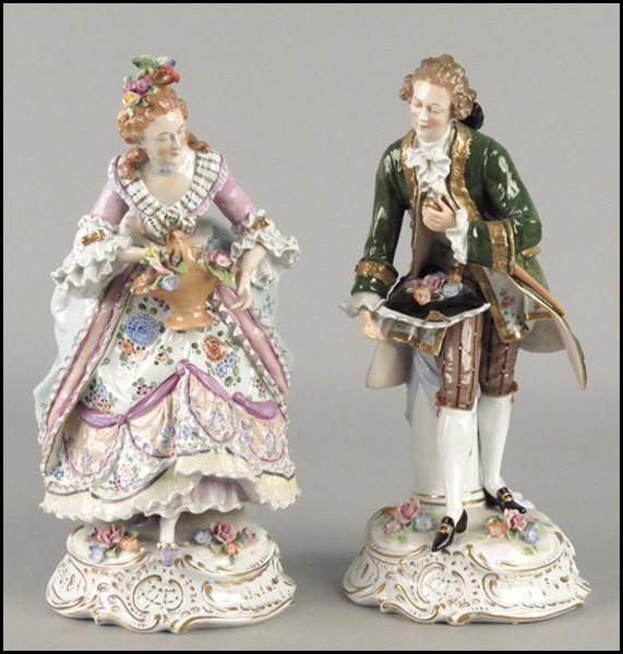 TWO GERMAN SITZENDORF PORCELAIN