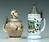 Two German steins: half liter
